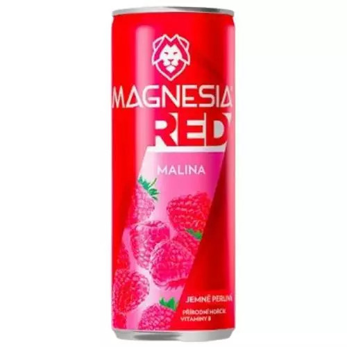 Magnesia Red - ochucená minerální voda - Malina, 0,33 l