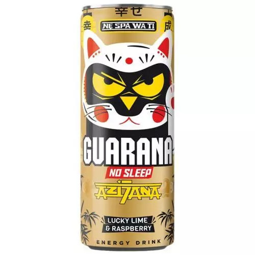 Guarana asiana lucky lime raspberry 0,5L plech