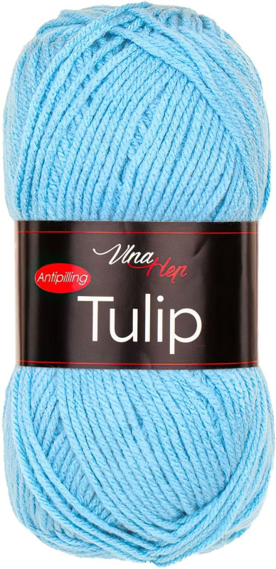 Pletací / háčkovací příze Vlna-Hep TULIP 41241 tyrkysově modrá, jednobarevná, antipillingová, 100g/170m