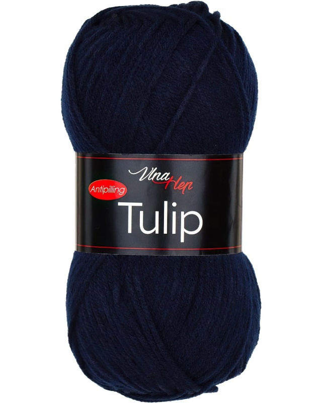 Pletací / háčkovací příze Vlna-Hep TULIP 41284 tmavě modrá, jednobarevná, antipillingová, 100g/170m