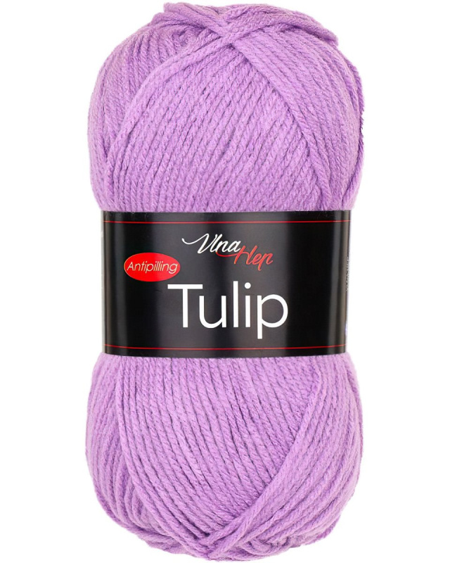 Pletací / háčkovací příze Vlna-Hep TULIP 41315 světle fialová, jednobarevná, antipillingová, 100g/170m