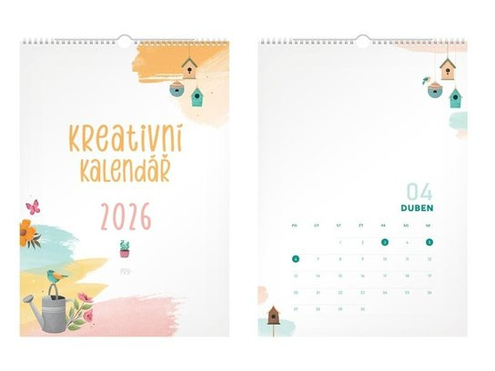 Nástěnný kalendář 2026 – kreativní