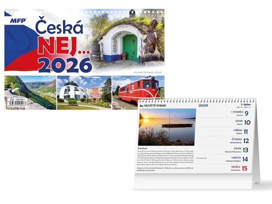 Stolní kalendář Česká nej 2026