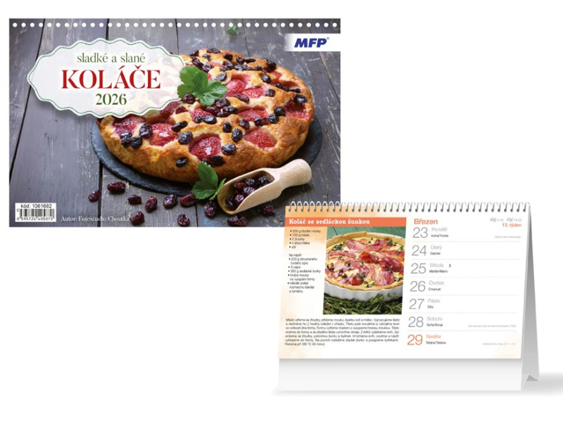 Stolní kalendář Sladké a slané koláče 2026