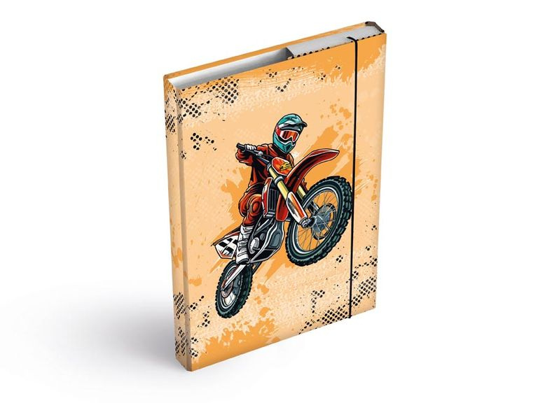 Desky na sešity box A4 motorka