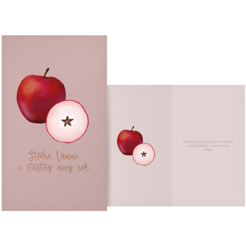 Vánoční přání jablko