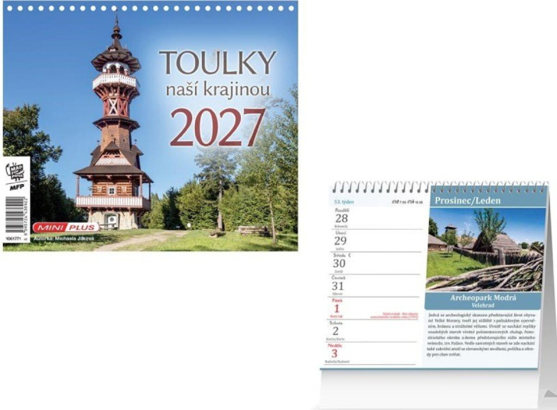 Stolní mini kalendář 2027 MFP Toulky naší krajinou