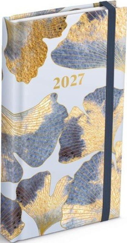 Denní diář 2027 MFP kapesní D802 Lamino s gumkou Listy
