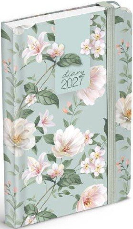 Týdenní diář 2027 MFP 70x105mm Lamino Květiny zelené