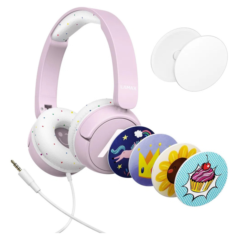LAMAX SoundKid1 Dětská sluchátka Růžová