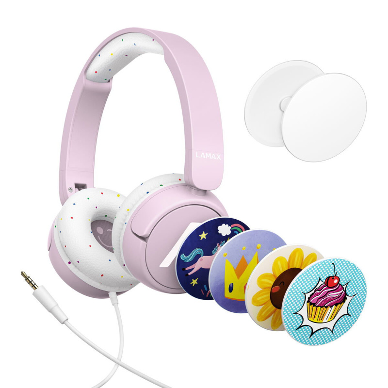 LAMAX SoundKid1 Dětská sluchátka Růžová