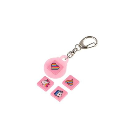 PIXIE CREW Klíčenka, růžová, Glitternox  4 multipixely