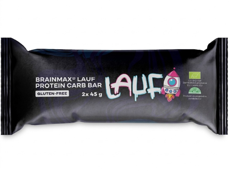 BrainMax LAUF Protein Carb Bar proteinovo-sacharidová tyčinka BIO 2x45 g - vanilka