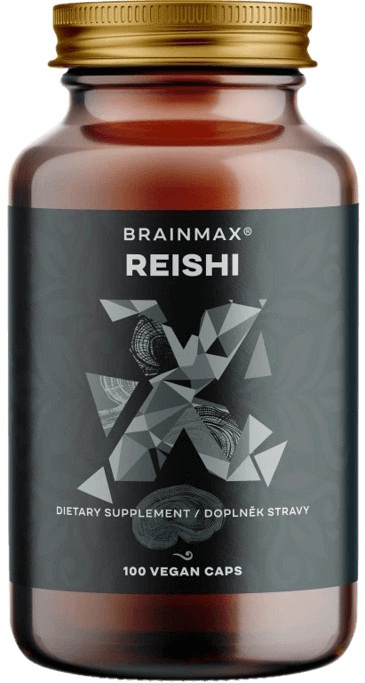 BrainMax Reishi extrakt, 50 % polysacharidů a 20 % beta-1,3/1,6 D-glukanů, 500 mg, 100 rostlinných kapslí