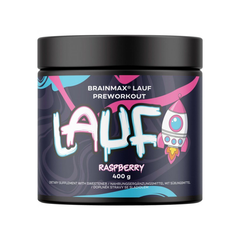 BrainMax Lauf Pre-workout STIM, 400 g Příchuť: Malina