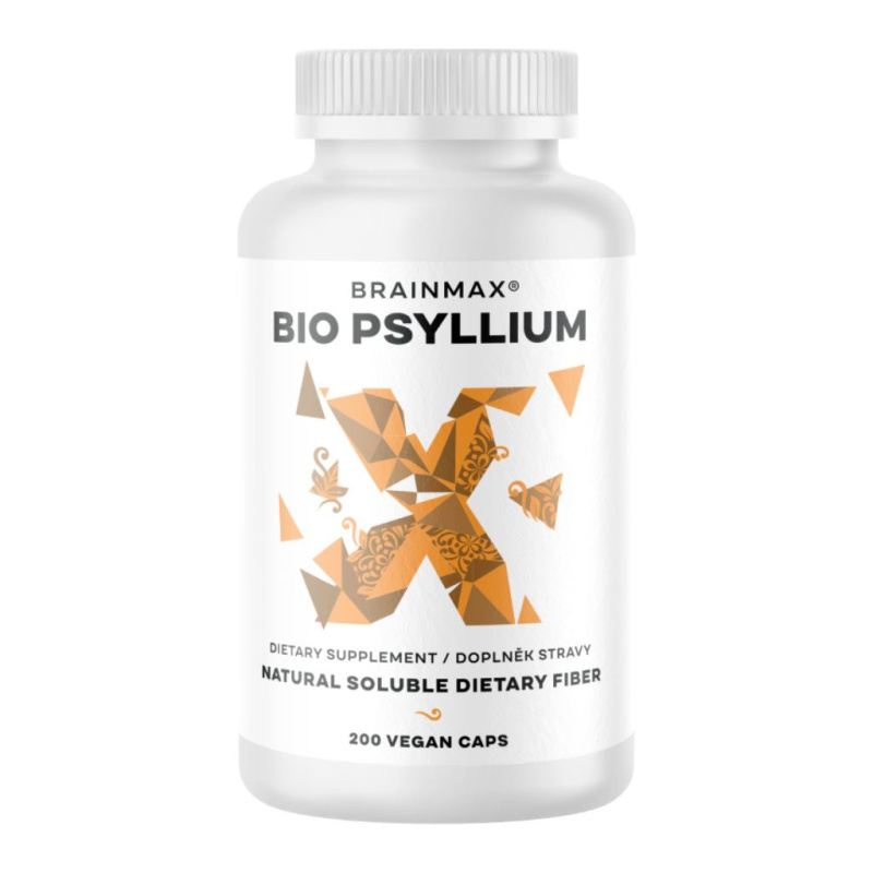 BrainMax BIO Psyllium 800 mg 200 rostlinných kapslí