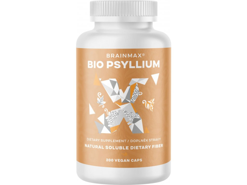 BrainMax BIO Psyllium 800 mg 200 rostlinných kapslí