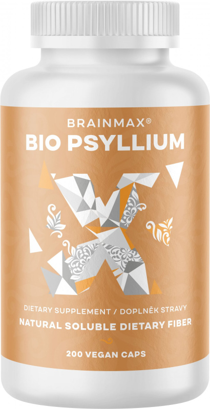 BrainMax BIO Psyllium 800 mg 200 rostlinných kapslí
