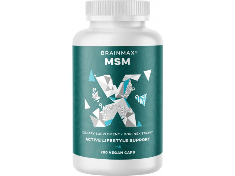 BrainMax MSM 800 mg 200 rostlinných kapslí