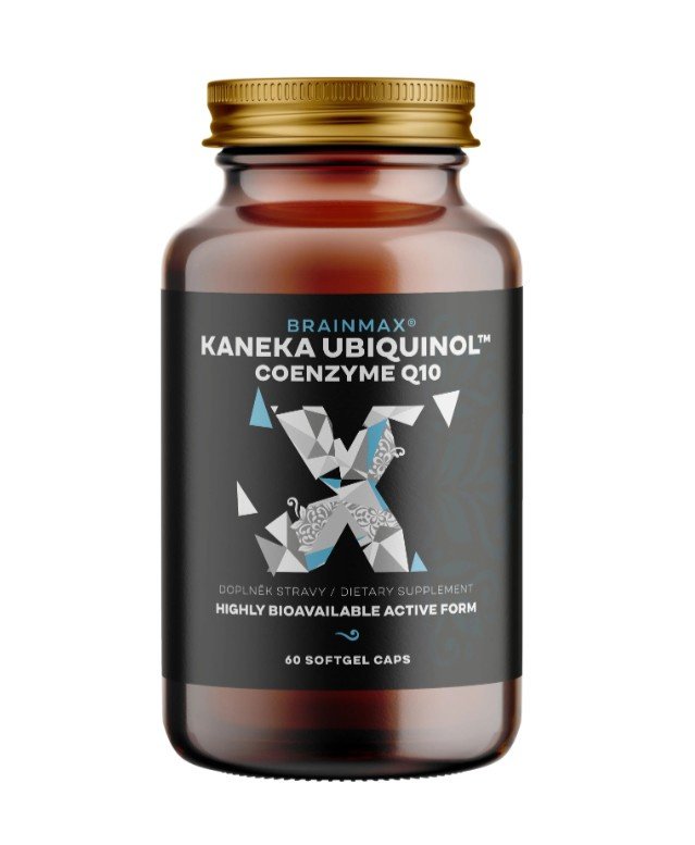 BrainMax Koenzym Q10, Ubiquinol, Kaneka 100 mg, 60 softgel kapslí