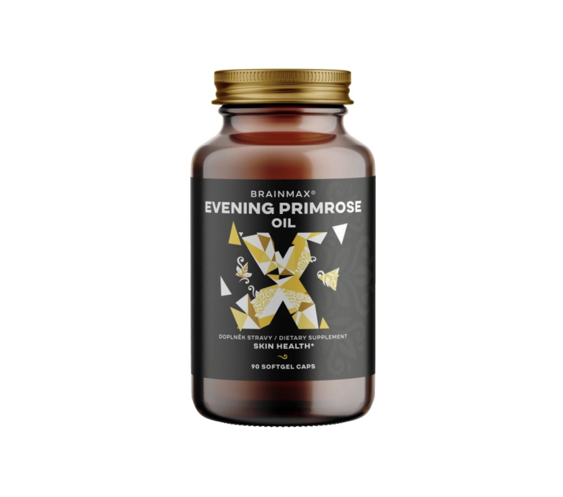 BrainMax Primrose oil BIO pupálkový BIO olej 90 rostlinných softgelových kapslí