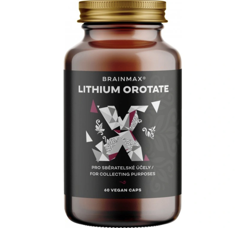 BrainMax Lithium Orotate, 60 rostlinných kapslí