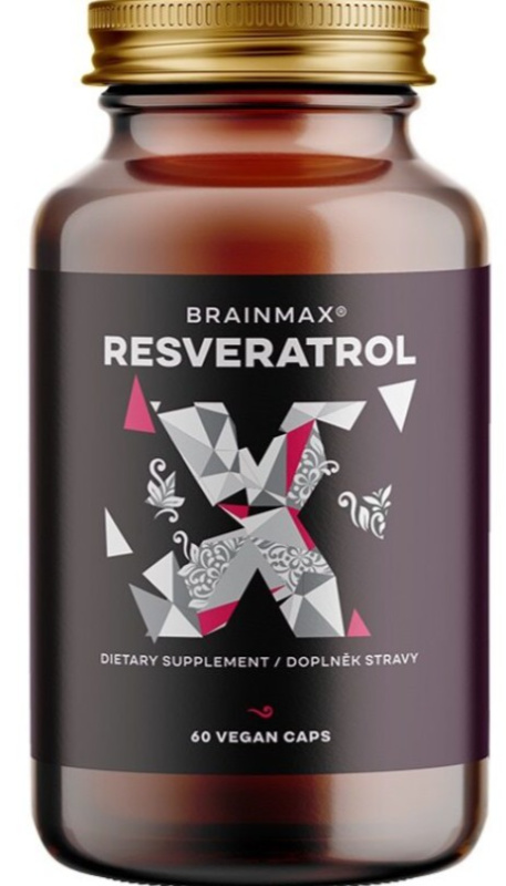 BrainMax Trans-Resveratrol 500 mg, 60 rostlinných kapslí