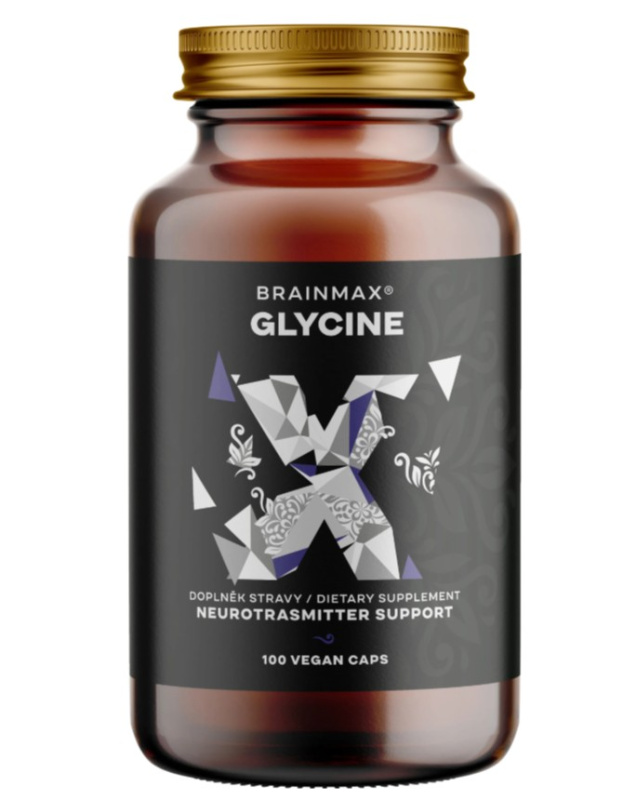 BrainMax Glycin 975 mg, 100 rostlinných kapslí