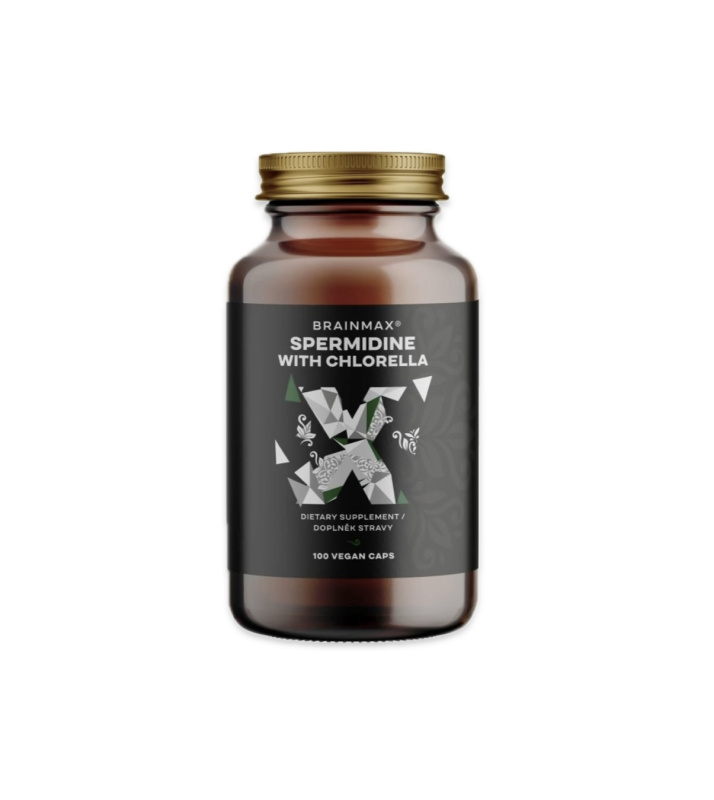 BrainMax Spermidine Chlorella, 100 rostlinných kapslí