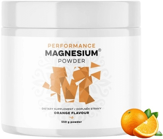 BrainMax Performance Magnesium Powder - Hořčík bisglycinát v prášku, 550 g Příchuť: Pomeranč