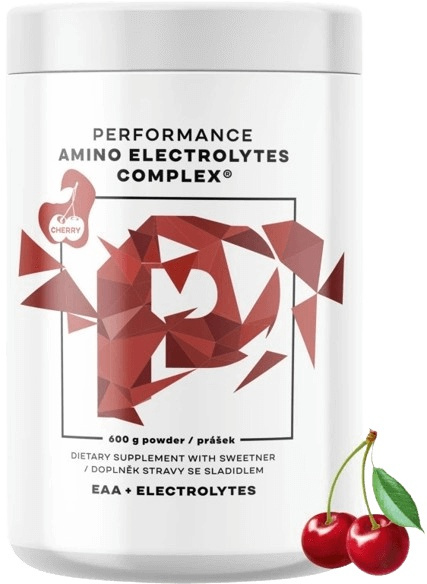 BrainMax Amino Electrolytes Complex, EAA + Elektrolyty, 600 g Příchuť: Třešeň