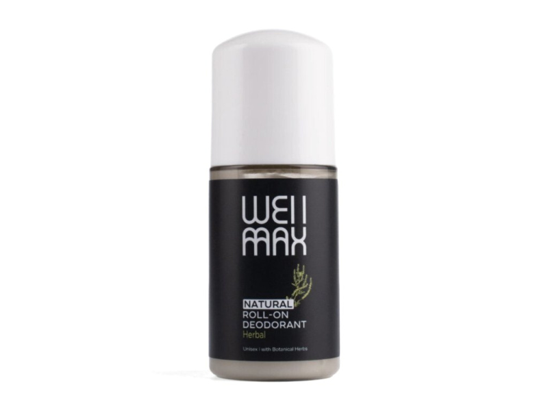 WellMax Natural Roll-on Deodorant, přírodní kuličkový deodorant, unisex, bylinkový, 50 ml