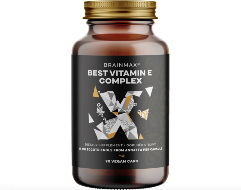 BrainMax Best Vitamin E Complex, 90 rostlinných kapslí