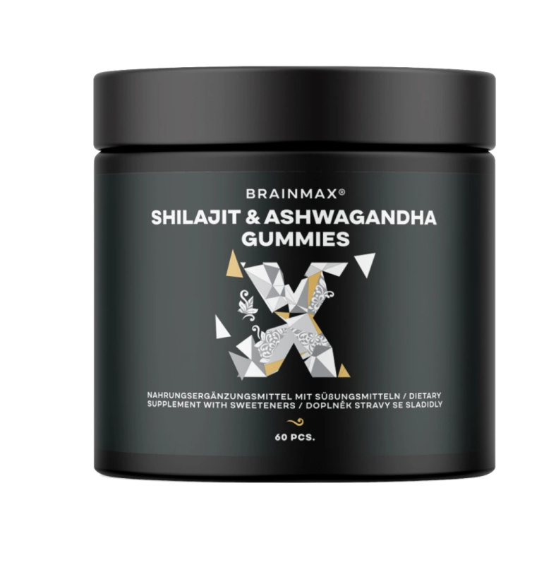 BrainMax Shilajit & Ashwagandha Gummies, 60 bonbónů