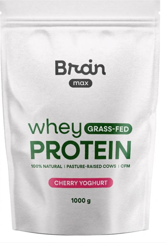BrainMax Grass-fed Whey Protein 1000 g - Třešňový jogurt