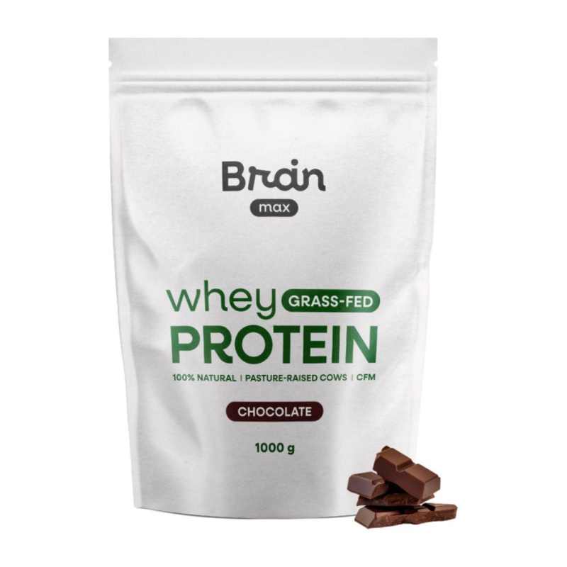 BrainMax Grass-fed Whey Protein, Ledová káva, 1000 g