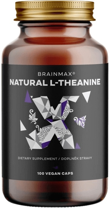 BrainMax Natural L-Theanine, 100 rostlinných kapslí