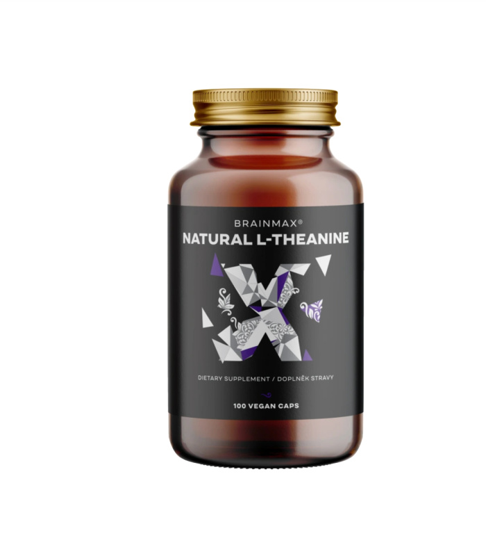 BrainMax Natural L-Theanine, 100 rostlinných kapslí