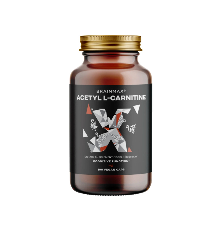BrainMax Acetyl L-Carnitine, 500 mg, 100 rostlinných kapslí