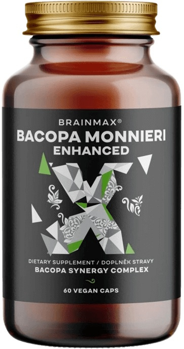 BrainMax Enhanced Bacopa Monnieri, 60 rostlinných kapslí