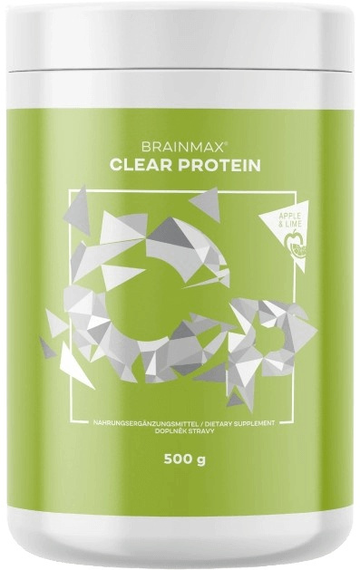 BrainMax Clear Protein, 500 g Příchuť: Jablko a limetka