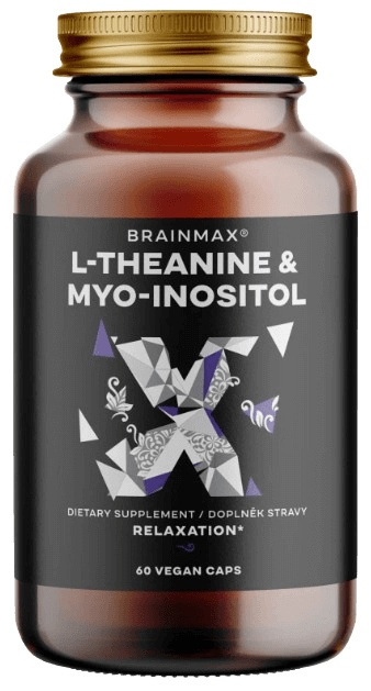 BrainMax L-Theanine & Myo-Inositol 60 rostlinných kapslí