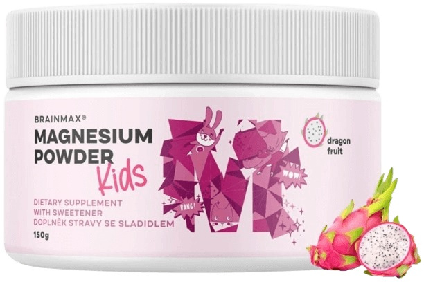 BrainMax KIDS Magnesium Powder, Dračí ovoce, 150 g
