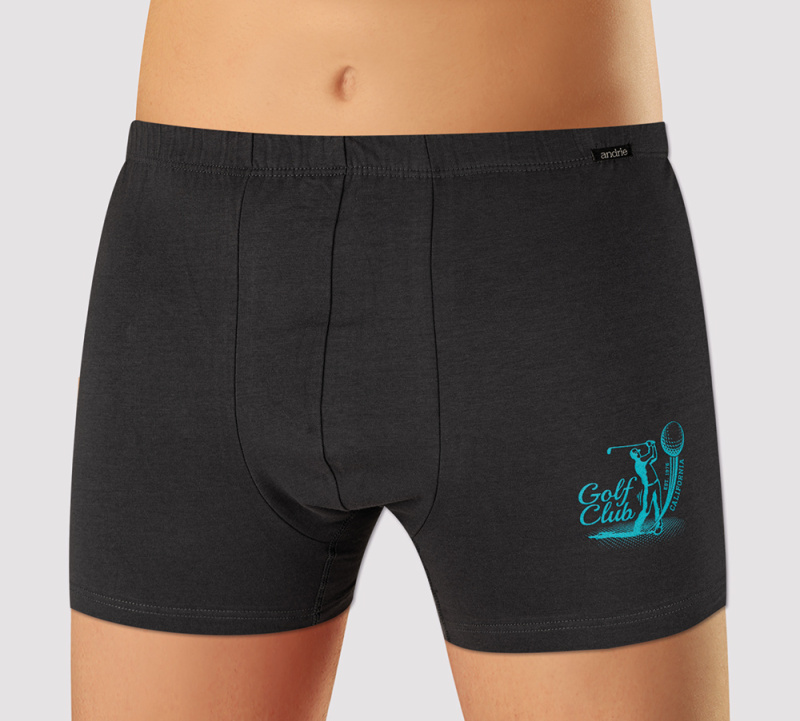 Boxerky Andrie PS 5902 Lycra Barva: Šedá - tmavě, Velikost: L