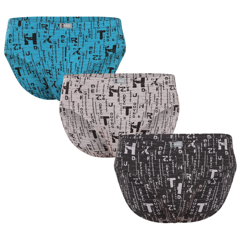 3PACK pánské slipy Andrie vícebarevné (PS 3591) L