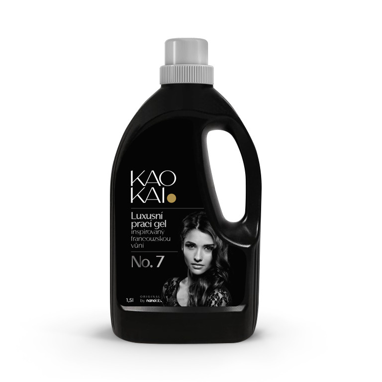 KAO KAI. Prací gel inspirovaný francouzskou vůní No. 7, 40PD, 1,5l Objem: 1,5L, Pracích dávek: 40