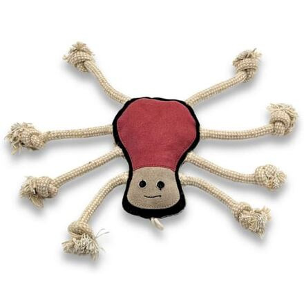 PafDog Pavouk Pajky Hračka pro psy z kůže a juty 38cm