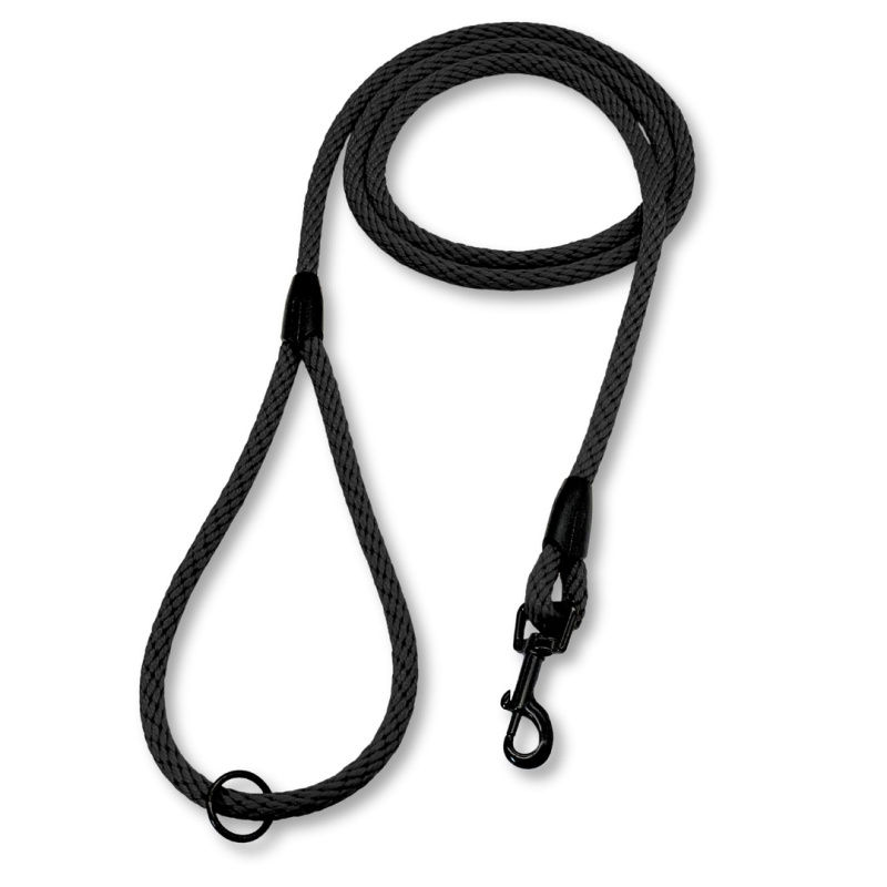 PafDog® Klasické vodítko s poutkem na ruku, 8mm, černé PAF-907