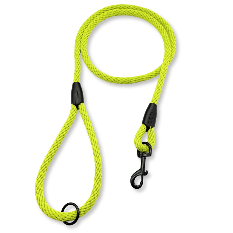 PafDog® Klasické vodítko s poutkem na ruku, 10mm, zeleno-žluté PAF-913