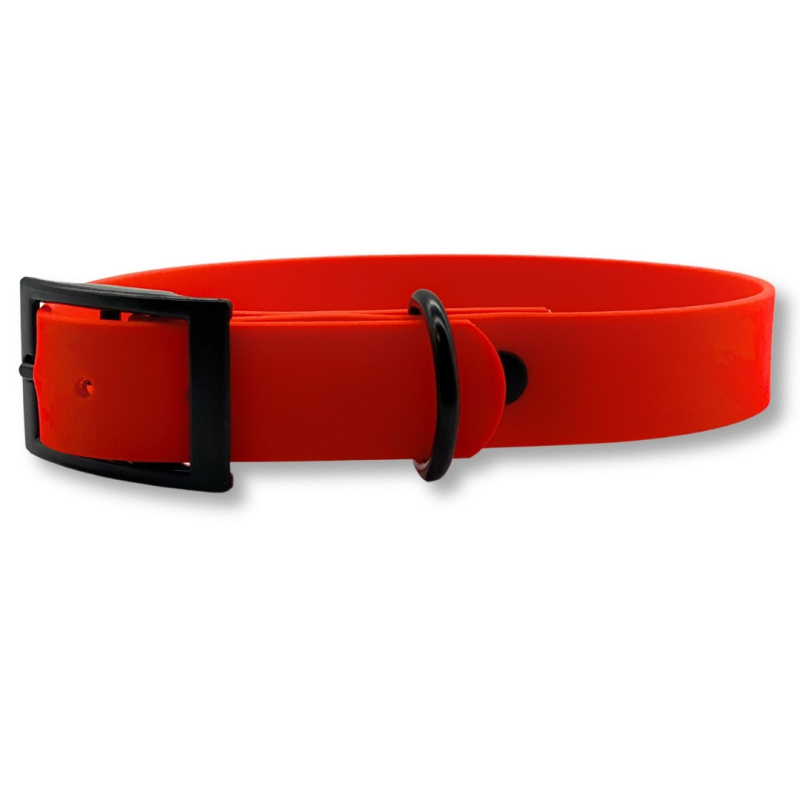PafDog® Voděodolný gumový obojek pro psy SVĚTLE ČERVENÝ - šířka 2,5cm PAF-968
